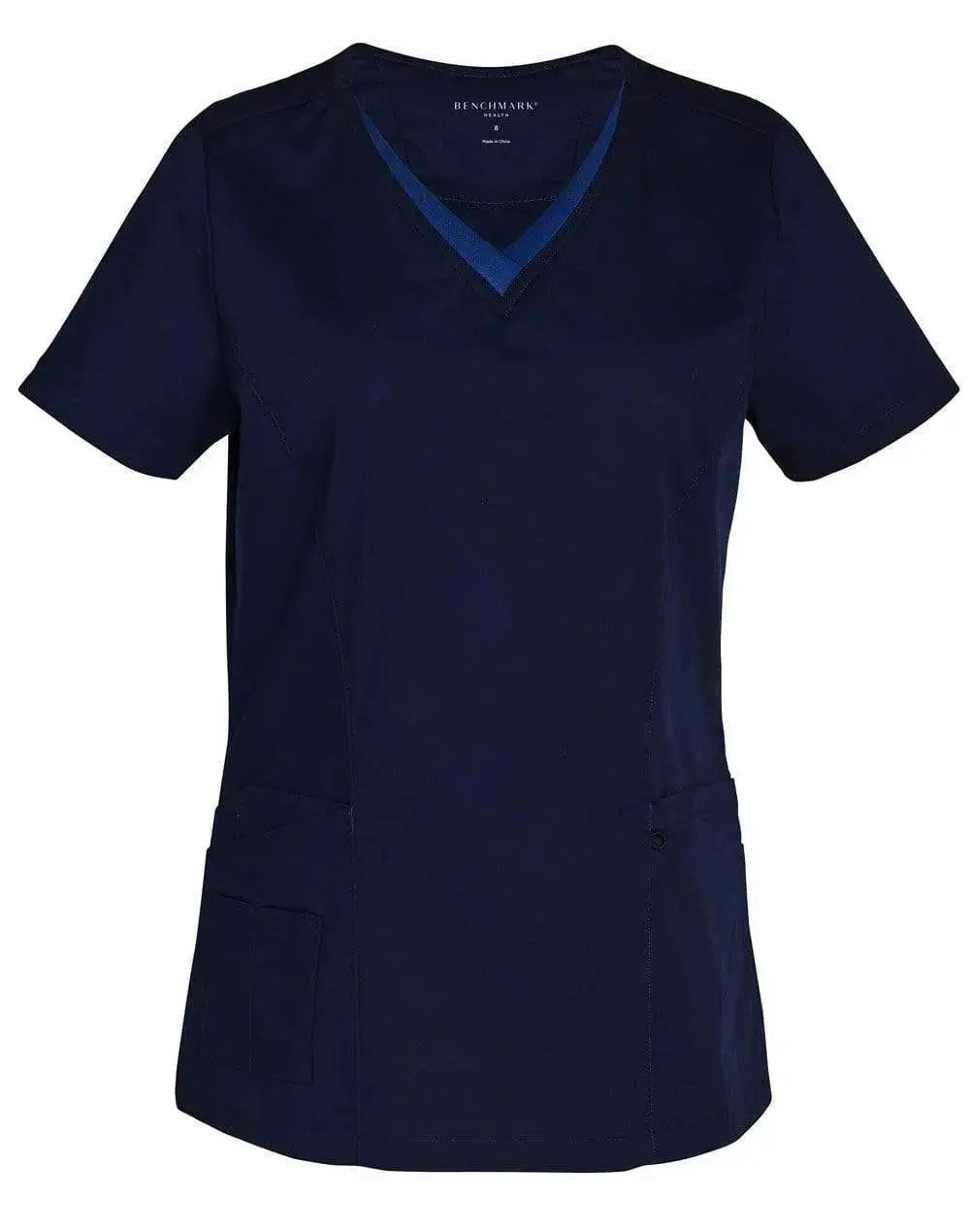 Winning Spirit Ladies V-neck Contrast Trim Scrubs Top M7660 - Simply Scrubs Australia